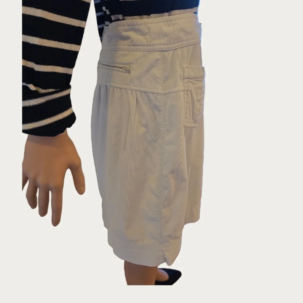 Athleta Cream Cordoroy Cordoba Mini Skirt, 8T
